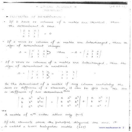 Mathematics 2 handwritten classes notes (study materials) for IES PSUs GATE