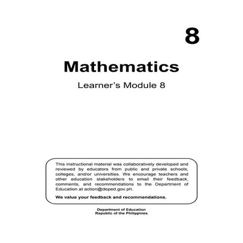 Mathematics 8 Triangle Inequality