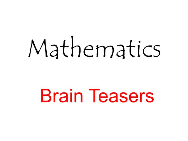 brain teaser