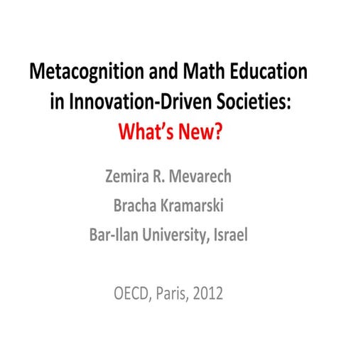 Mathematics Education in Innovation-Driven Societies