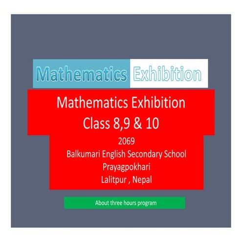 Mathematics Exihibition