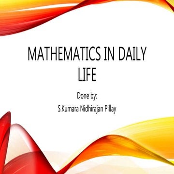 Mathematics in daily life