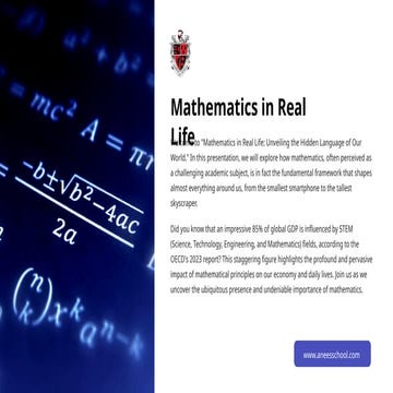 Mathematics in Real Life: Numbers That Shape Our World 🔢🌍