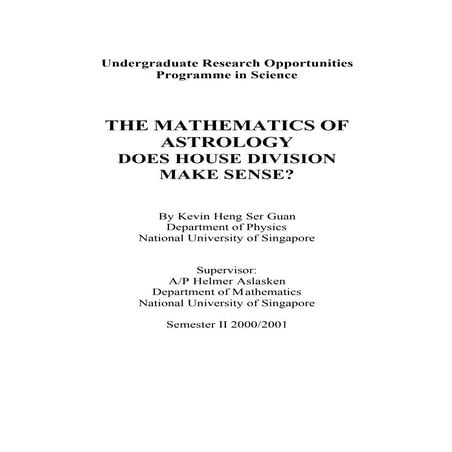 Mathematics of astrology | PDF