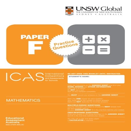 Mathematics paper F