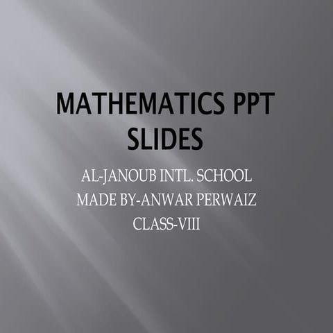 Mathematics PPT Slides visualizing pptx | PPT