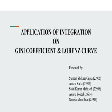 Gini Coefficient Presentation - income inequality pdf | PDF