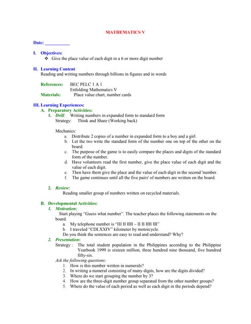 Mathematics v 1st rating