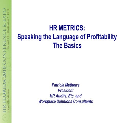 Mathews - HR Metrics:  The Basics