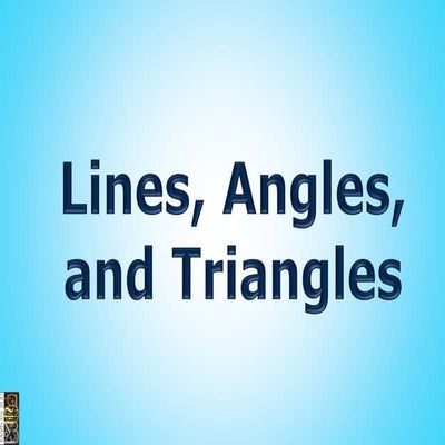 Math for 800   10 lines, angles and triangles