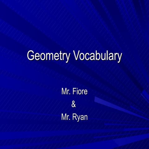 Math Geometry Vocabulary
