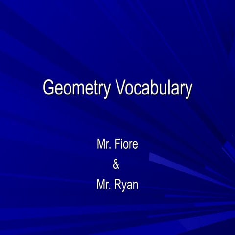 Math geometry vocabulary