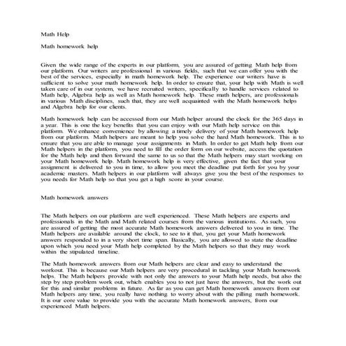 Math Assignment Assistance services help | PPTX