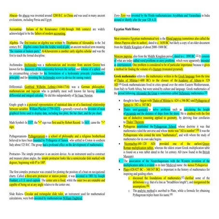 A Reviewer for Math History and Trivia [Not Updated]