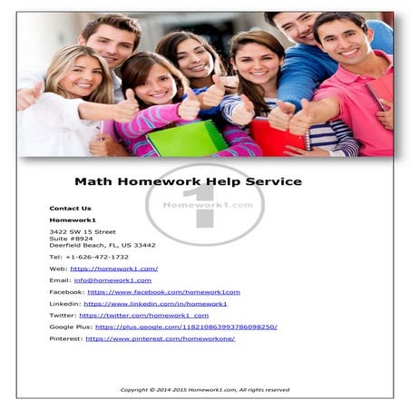 Math homework help service | PDF | Education industry | Industries