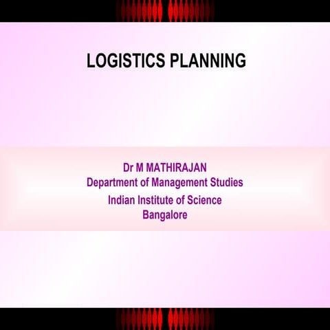 LOGISTICS PLANNING