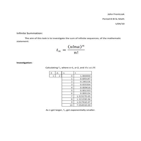 My Math IA | PDF