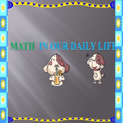 Math in our daily life