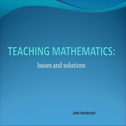 Teaching Mathematics