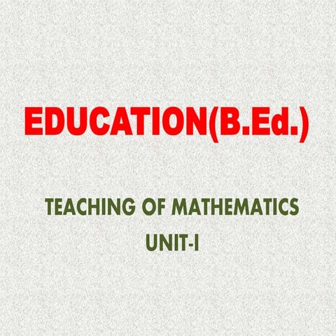 Place of Mathematics in Secondary School Curriculum