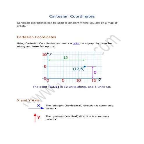 Math Lecture 11 (Cartesian Coordinates)