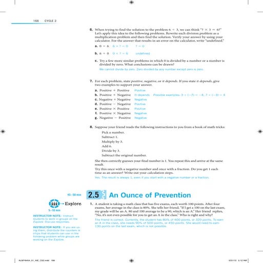 Math Lit Lessons 2.5 & 2.6