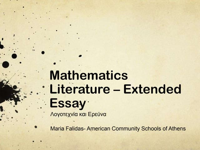 Μαρία Φαλίδα : Mathematical fiction...