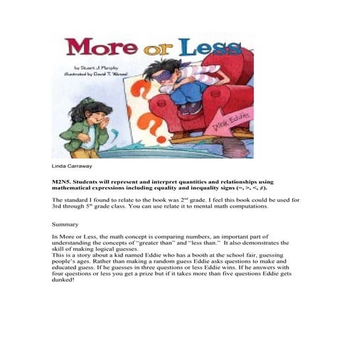 Math lit more or less