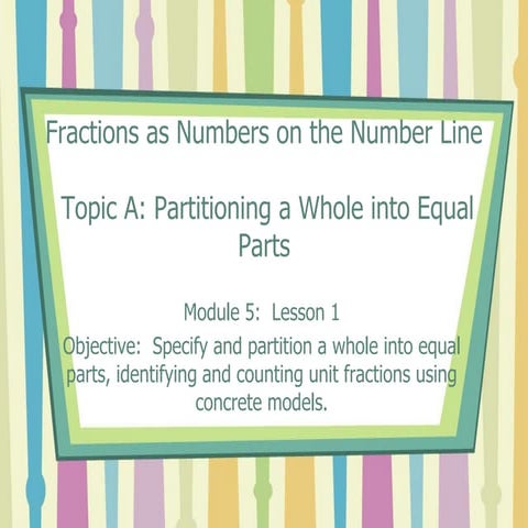 Lesson 3 - One-half and One-fourth of a Whole | PPTX
