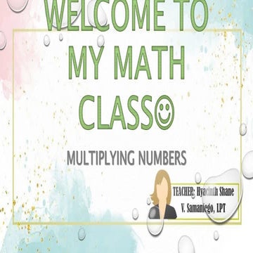 Math multiplication | PPT