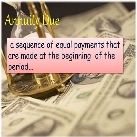 Math of ivestment (annuity due and deferred payments)