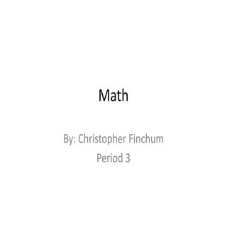 Math power point completly done