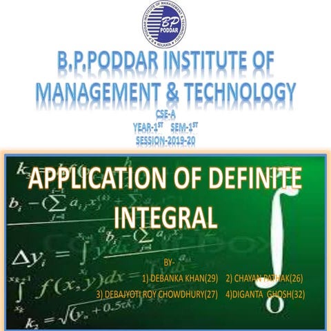 APPLICATION OF DEFINITE INTEGRAL