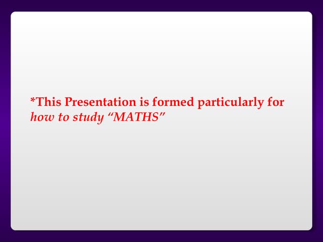 Math presentation
