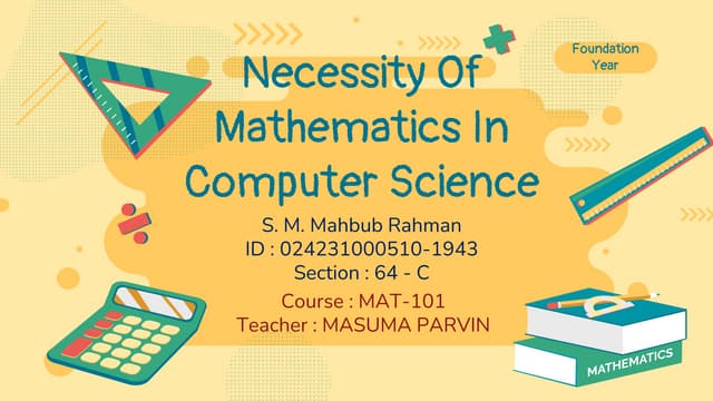 Math in Computer Sciencepptx