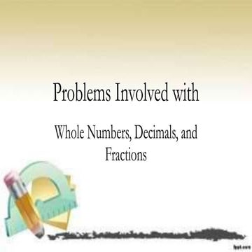 Problms involved with real numbers