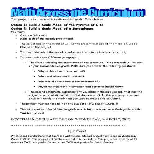 Math project   egypt