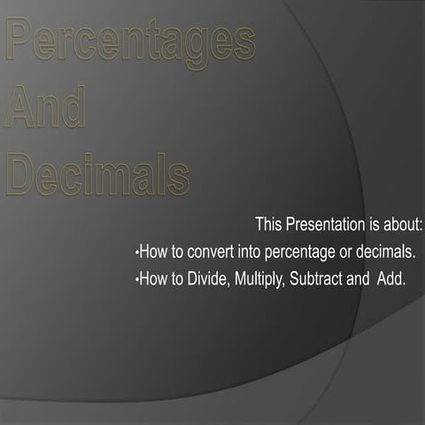 Gr6 Percentage & Decimal Math project