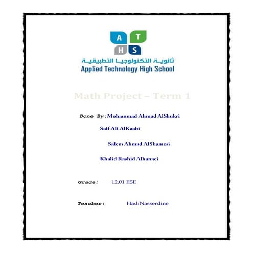Math project core the MSW ( 1 )