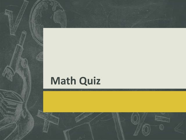 Math quiz