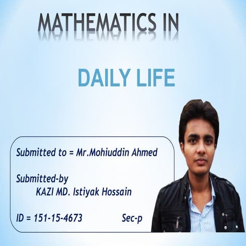 Math in daily life