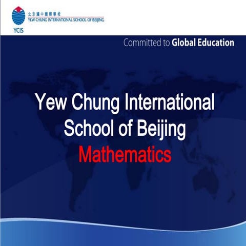 Yew Chung International School of Beijing - Mathematics in Primary School