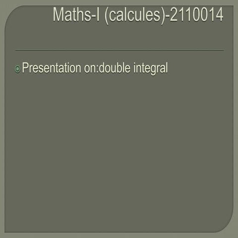 Maths-double integrals
