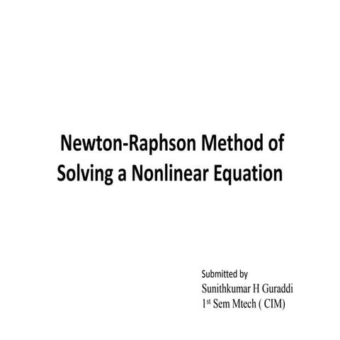 Newton-Raphson Method
