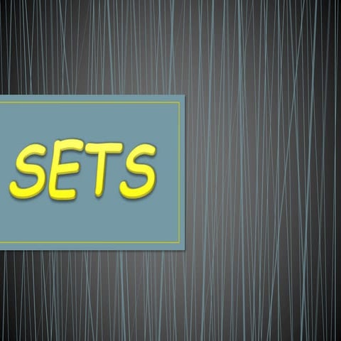 Sets PowerPoint Presentation | PPT