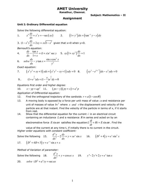 Maths assignment