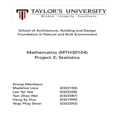 Maths final report compilation statistics