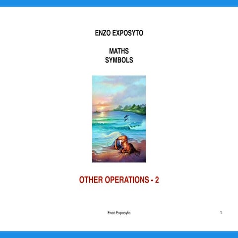 MATHS SYMBOLS - OTHER OPERATIONS (2) | PDF