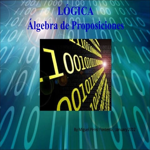 [Maths] 6.1.2 logica. algebra proposiciones