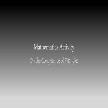 Congruence Of Triangle